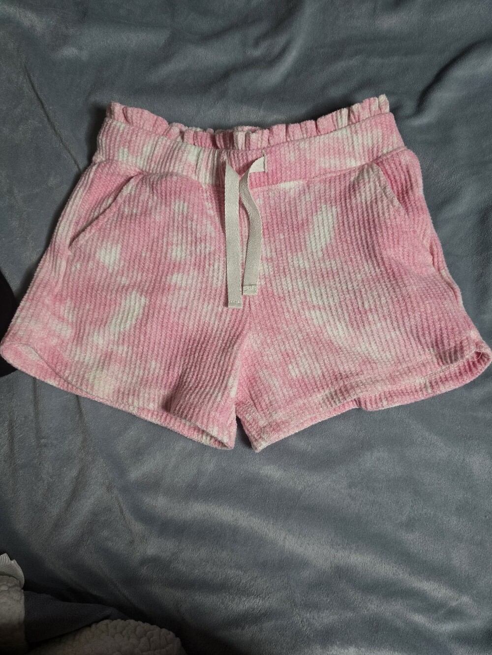 Cat & Jack Pink Tie-Dye Ribbed Lounge Shorts